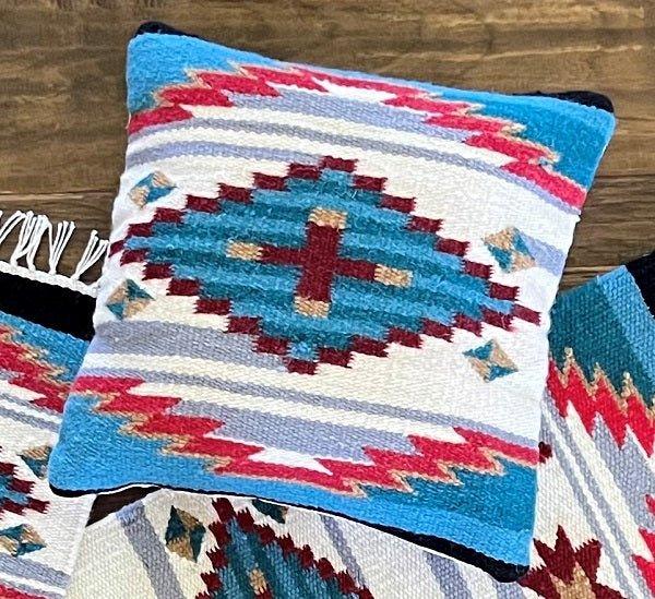 Blue Navajo Throw Pillow - Your Western Decor