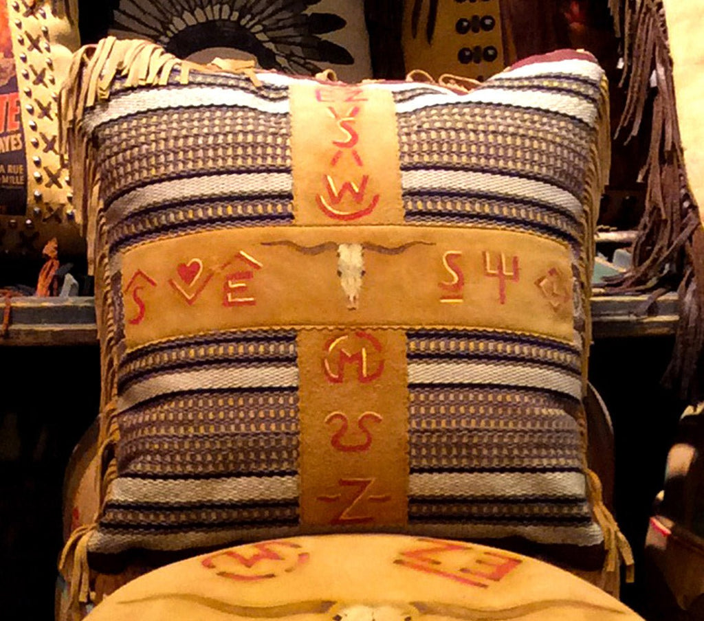 Los Christos Longhorn & Brands Accent Pillow | Your Western Decor
