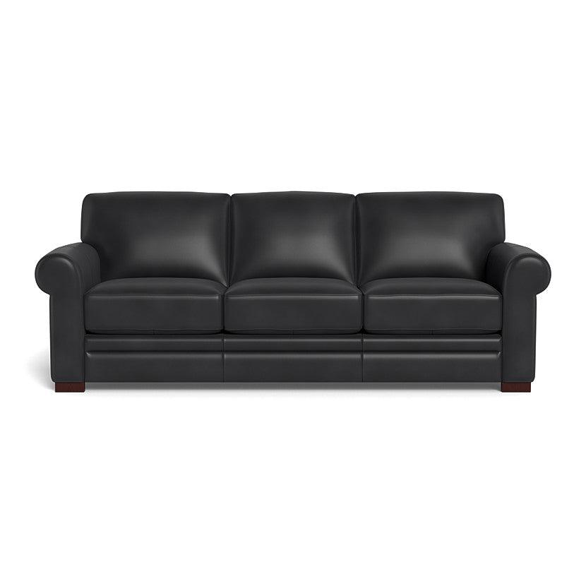 Brooks Leather Sofa - Black - Your Western