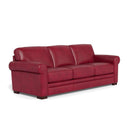 Brooks Leather Sofa - Cranberry Red - Your Western