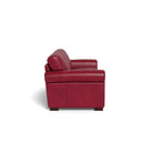 Brooks Leather Sofa - Cranberry Red - Your Western