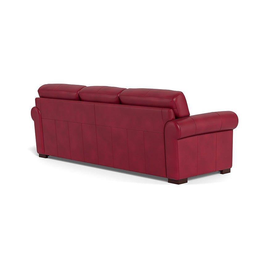 Brooks Leather Sofa - Cranberry Red - Your Western