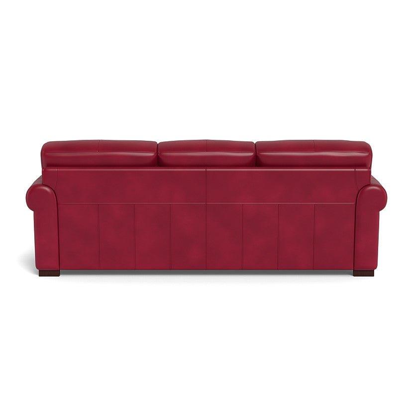 Brooks Leather Sofa - Cranberry Red - Your Western