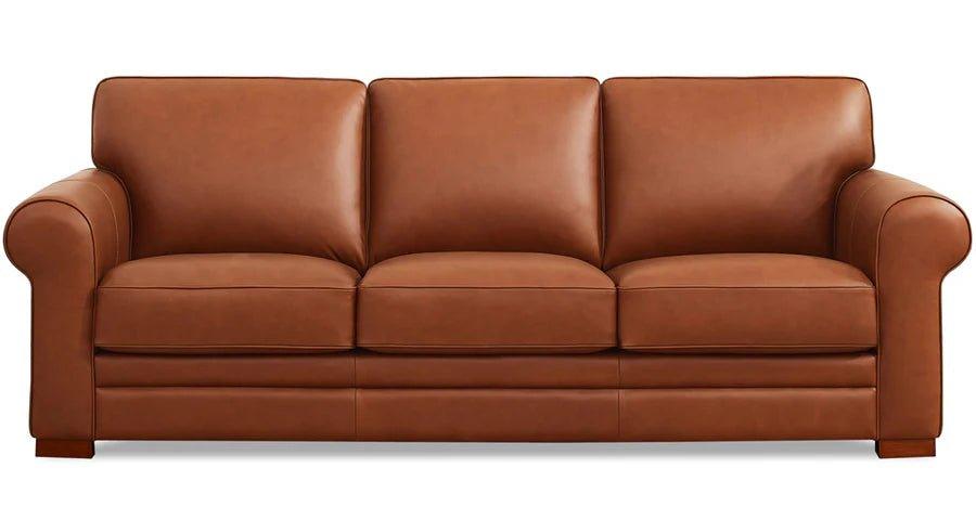 Brooks Leather Sofa - Nutmeg Brown - Your Western