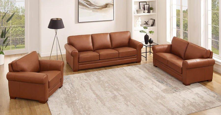 Brooks Leather Sofa - Nutmeg Brown - Your Western