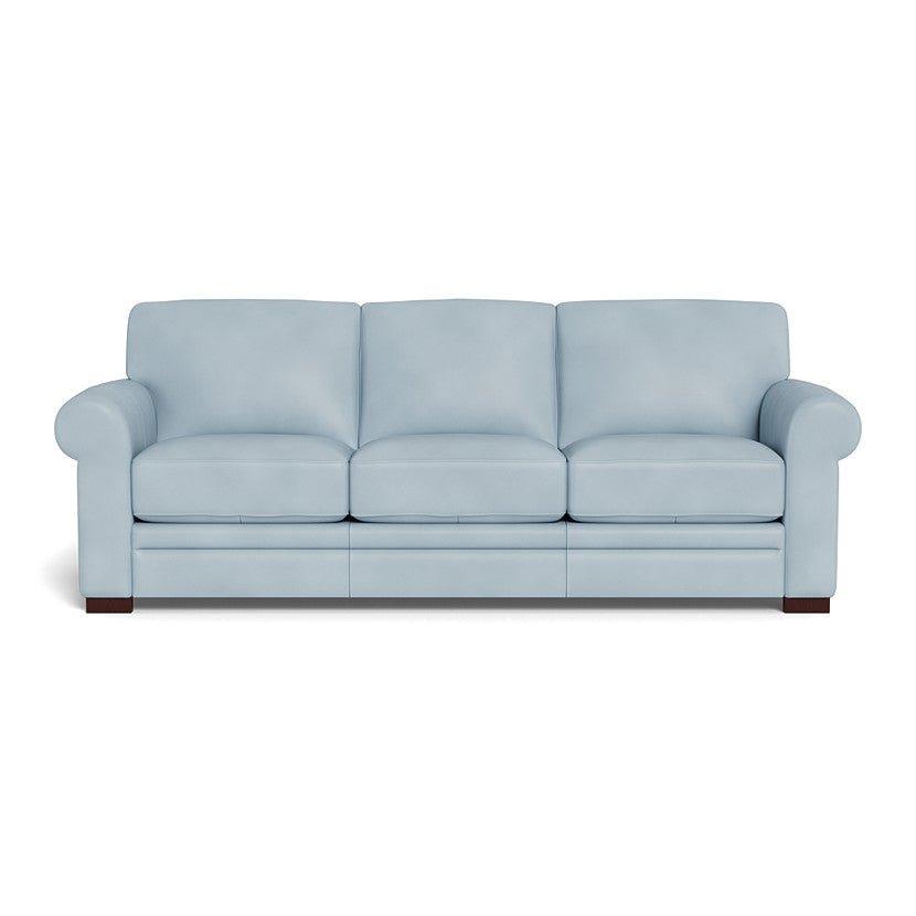 Brooks Leather Sofa - Spa Blue - Your Western