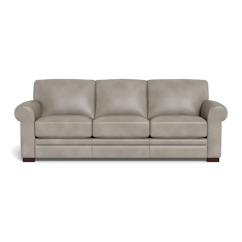 Brooks Leather Sofa - Stone Grey - Your Western