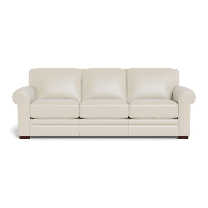 Brooks Leather Sofa - Vanilla White - Your Western