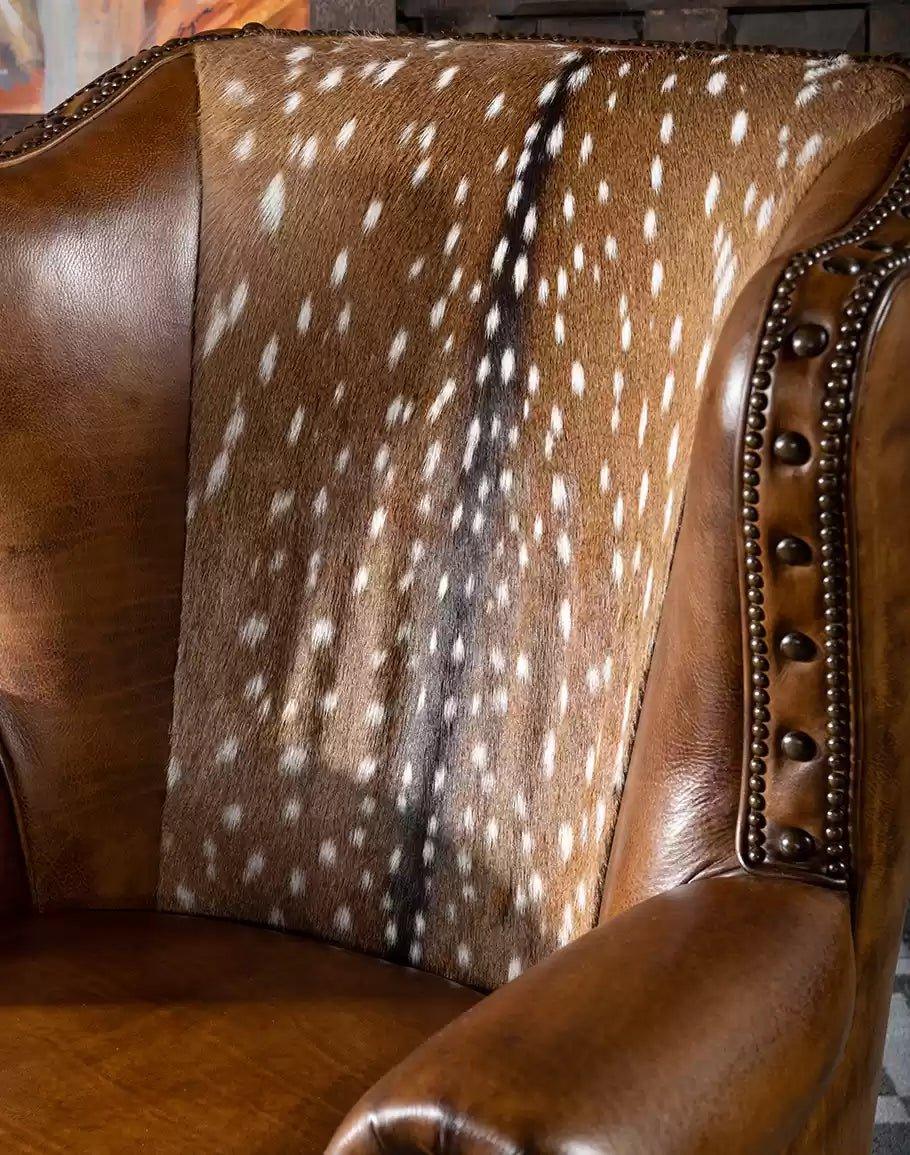 American made Burnished Leather & Axis Chair - Your Western Decor