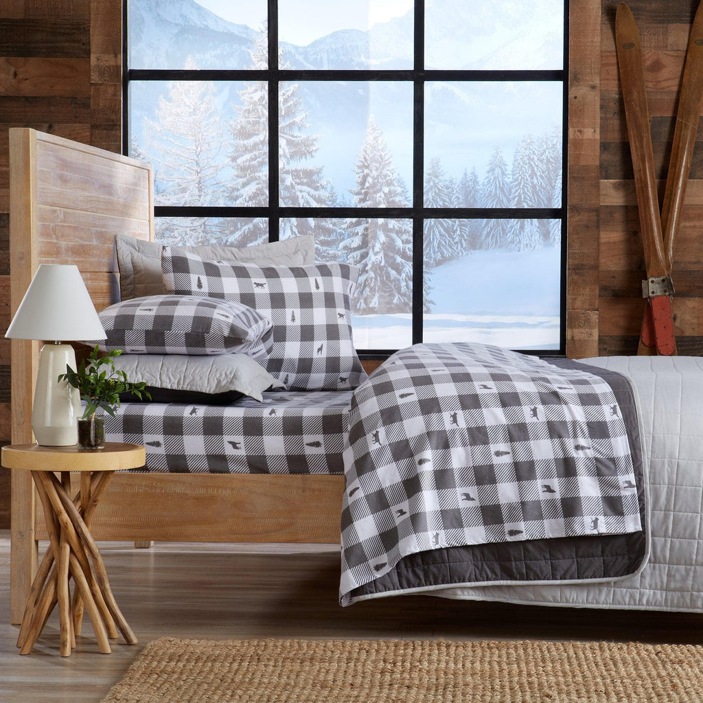 Checkered Lodge Cotton Sheet Set - Your Western Decor