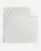 Chief Joseph Matelasse Quilt in light blue and white, front view