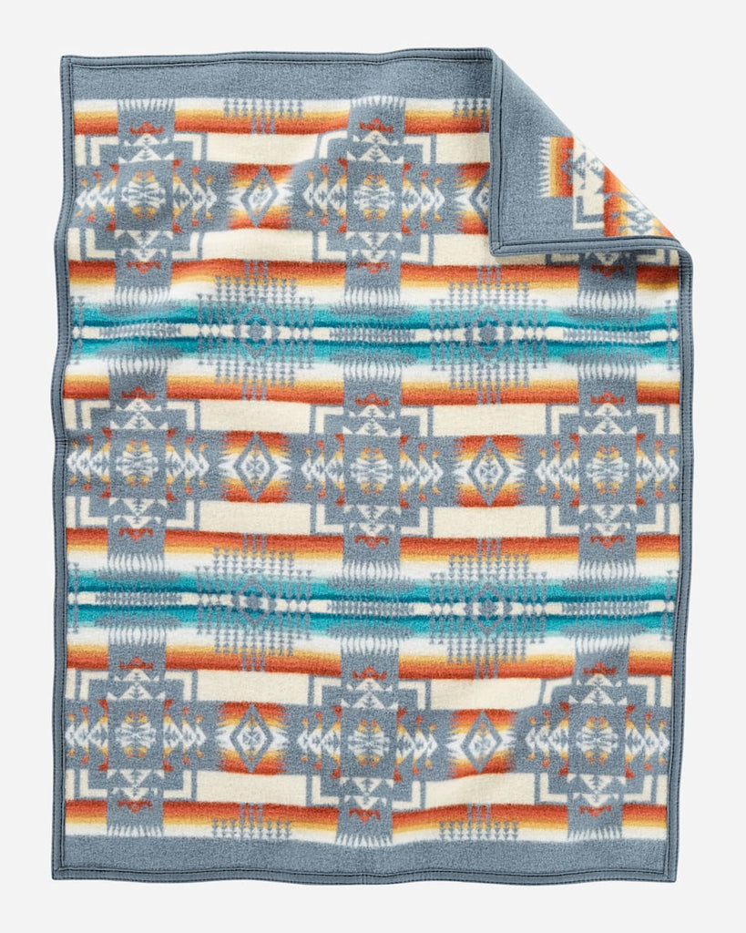 Chief Joseph Crib Blanket Slate Reverse - Your Western Decor