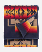 Chief Joseph Blanket indigo folded - Your Western Decor