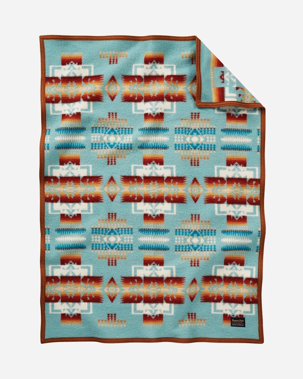 Chief Joseph Crib Blanket Aqua - Your Western Decor