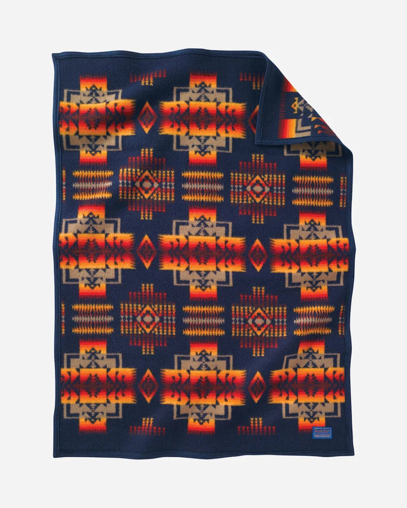 Chief Joseph Crib Blanket Indigo - Your Western Decor