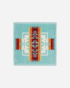 Chief Joseph Towel Collection Wash Cloth Aqua - Your Western Decor