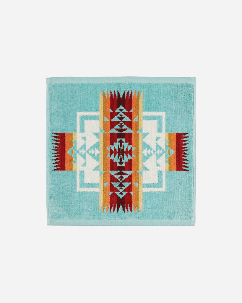 Chief Joseph Towel Collection Wash Cloth Aqua - Your Western Decor