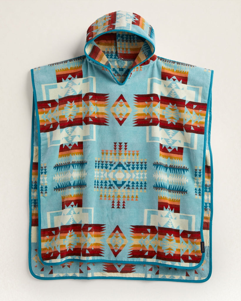 Chief Joseph Hooded Towels Aqua Tween - Your Western Decor