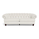  Clara Tufted Leather Sofa - Cream White - Your Western Decor