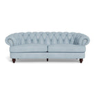 Clara Tufted Leather Sofa - Spa Blue - Your Western Decor