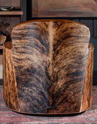 Cowhide & Leather Swivel Barrel Chair - Your Western Decor