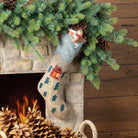 Cozy Cabin Appliquéd Linen Stocking | Your Western Decor