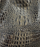 Close up of embossed croc leather 