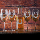 Deep Carved Horseshoe Wine Glasses 