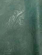 Denver Dark Aqua Floral Embossed Leather - Your Western Decor