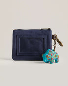 Diamond Desert ID Pouch - Navy Blue Back - Clear ID Holder - Keychain attachment - Zipper closure - Your Western Decor