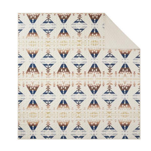 Diamond Peak Fog Coverlet Set - Cotton - Pendleton Design - Coverlet & Shams - Your Western Decor