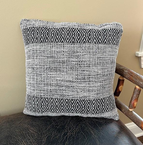 Woven Diamond Stripe Throw Pillow - Your Western Decor