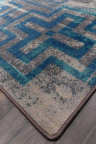 Distressed glacier rug corner detail - Your Western Decor