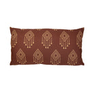 Lumbar Dream Catcher Pillow - 12 x 22 - Burgundy & Tan Stitching - Your Western Decor