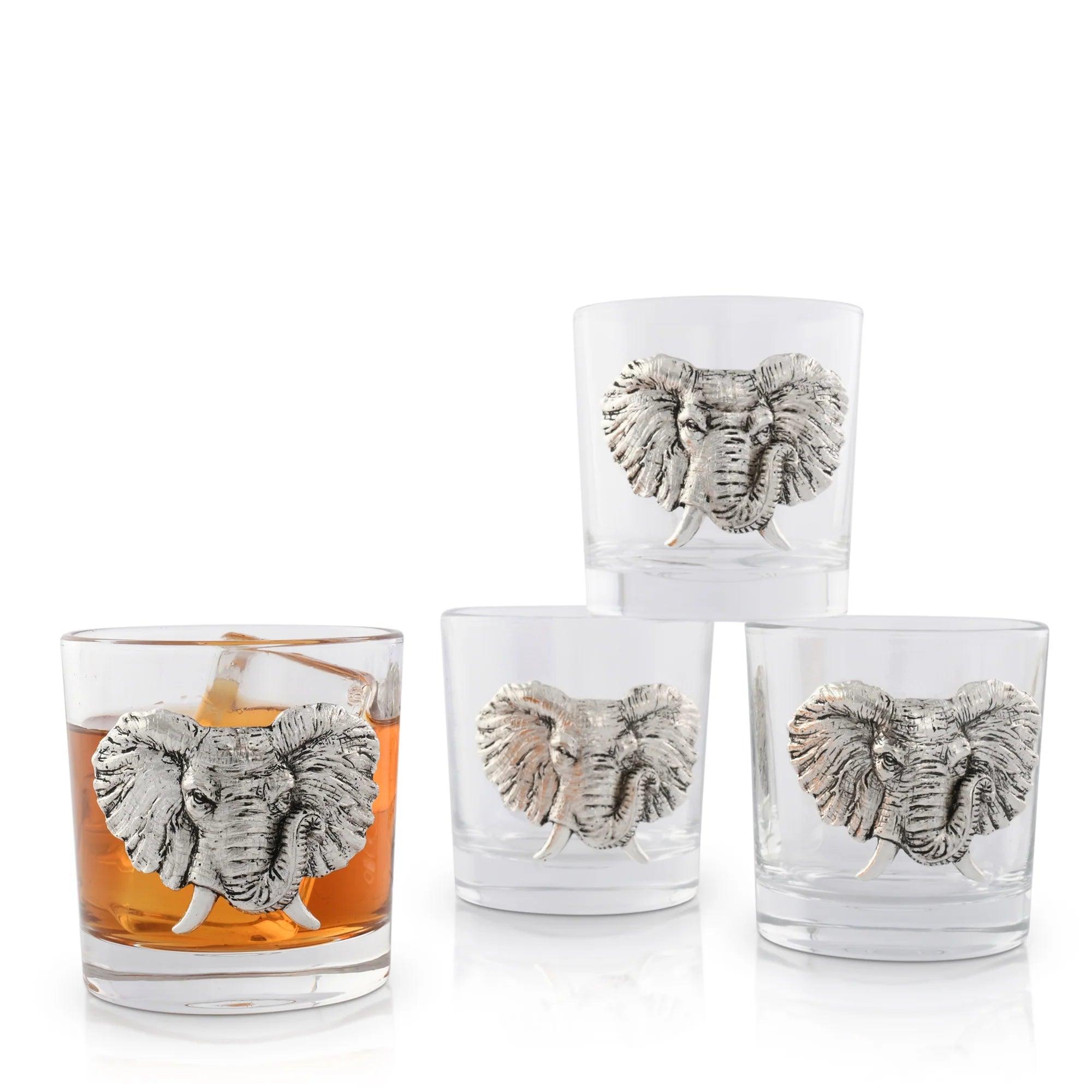 Elephant Theme Whiskey Glass Set - Your Western Decor