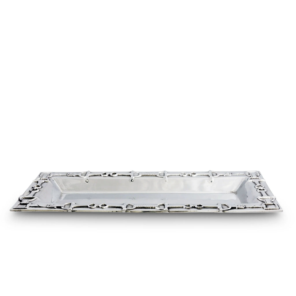 Equestrian Bits Oblong Aluminum Tray - Your Western Decor