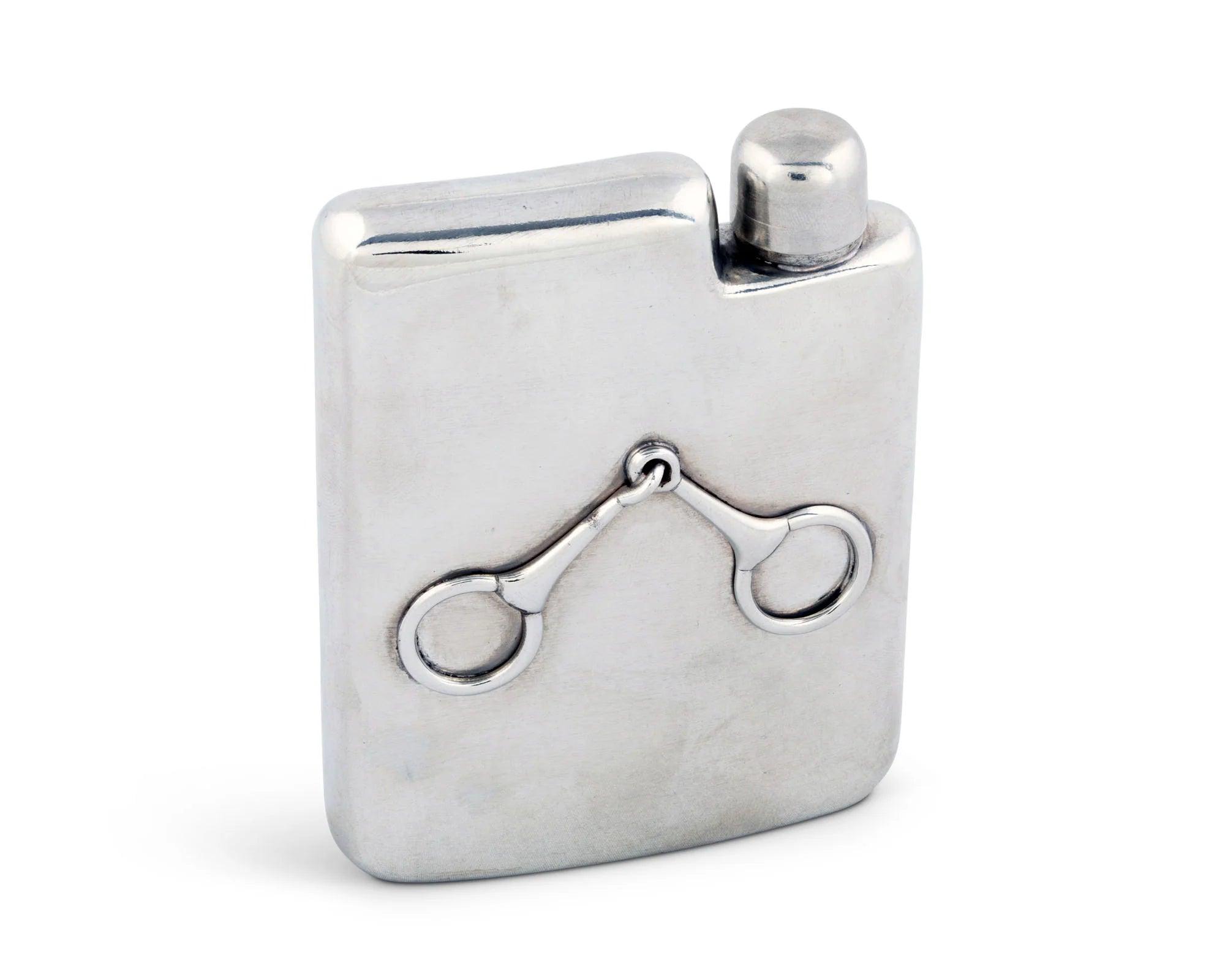 Snaffle Bit Pewter Flask - Your Western Decor