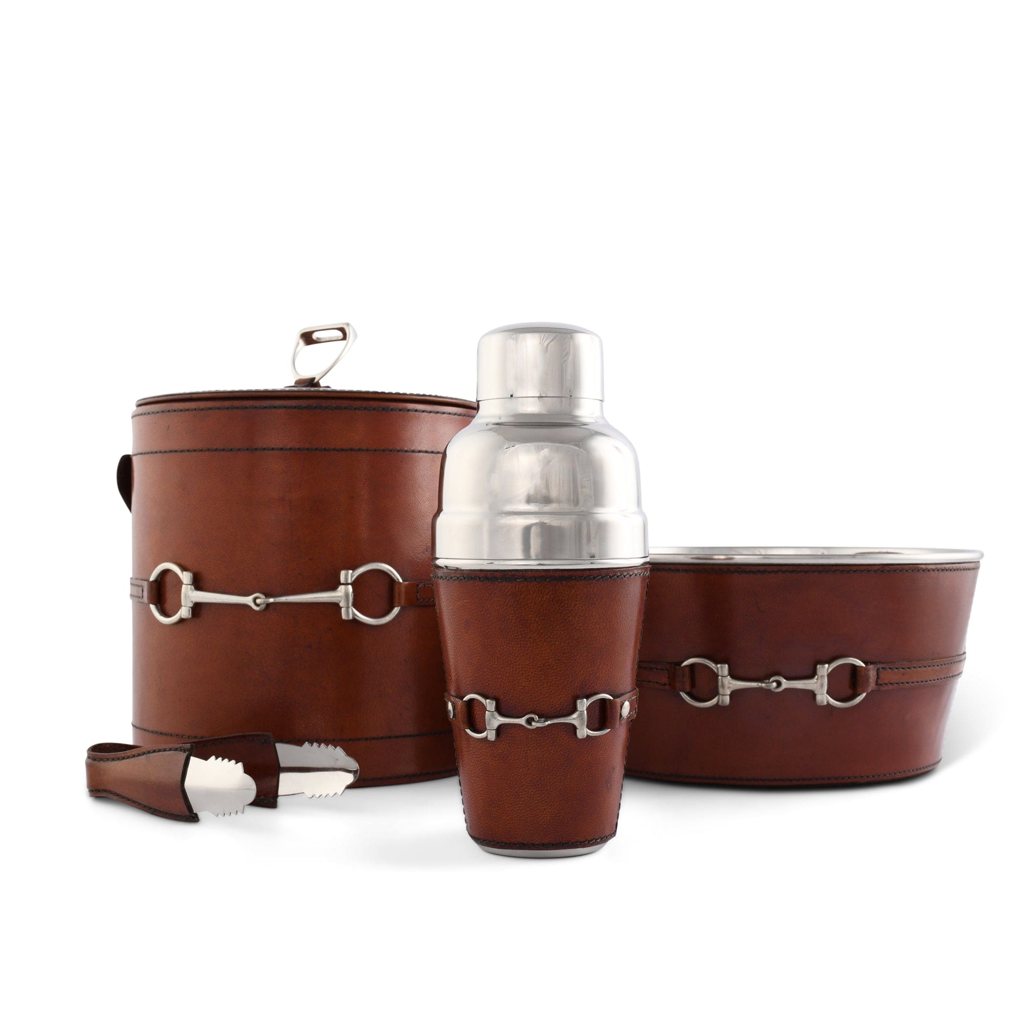 Premium leather and stainless steel bar essentials - Your Western Decor