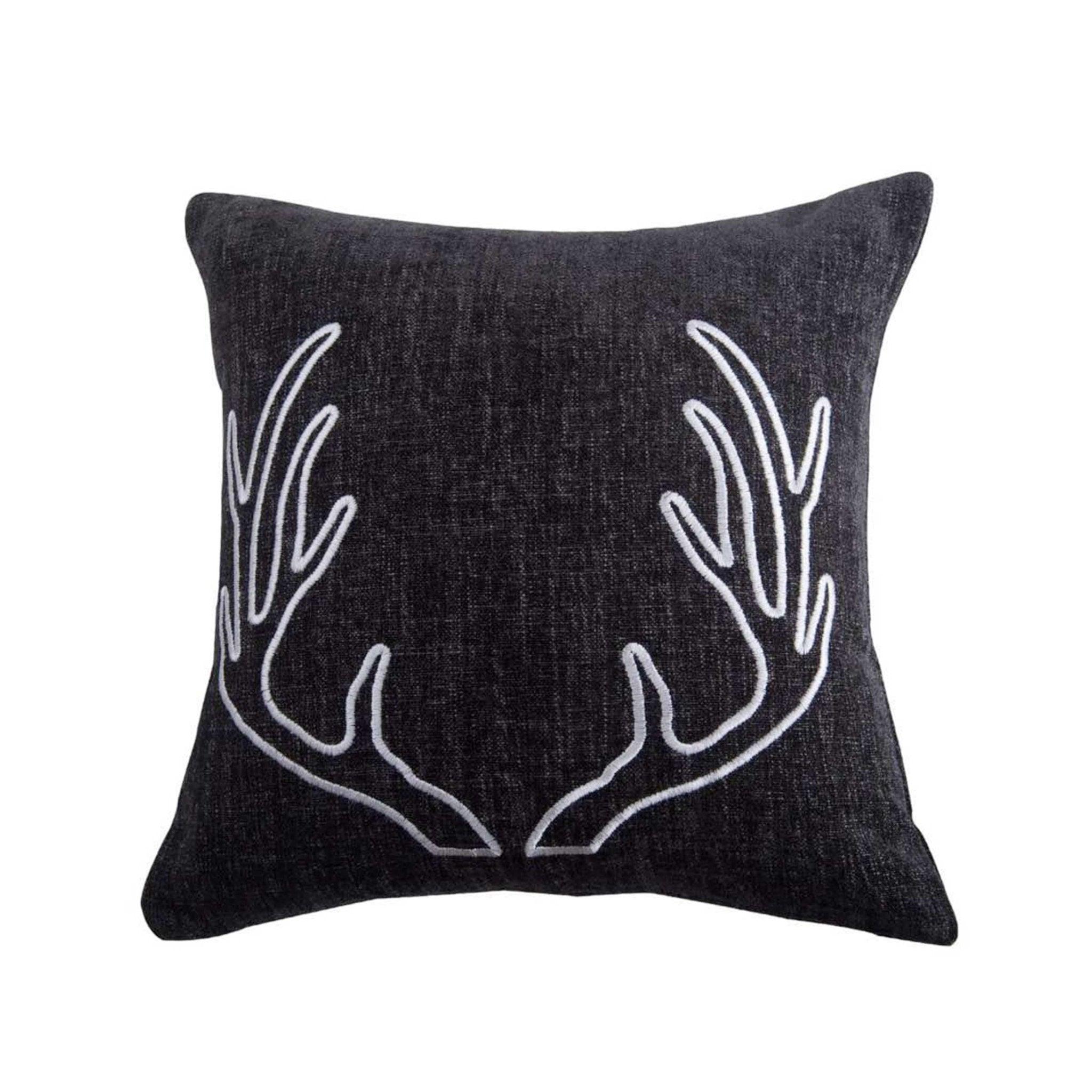 Grey Antler Throw Pillow Grey Bedding Your Western Decor