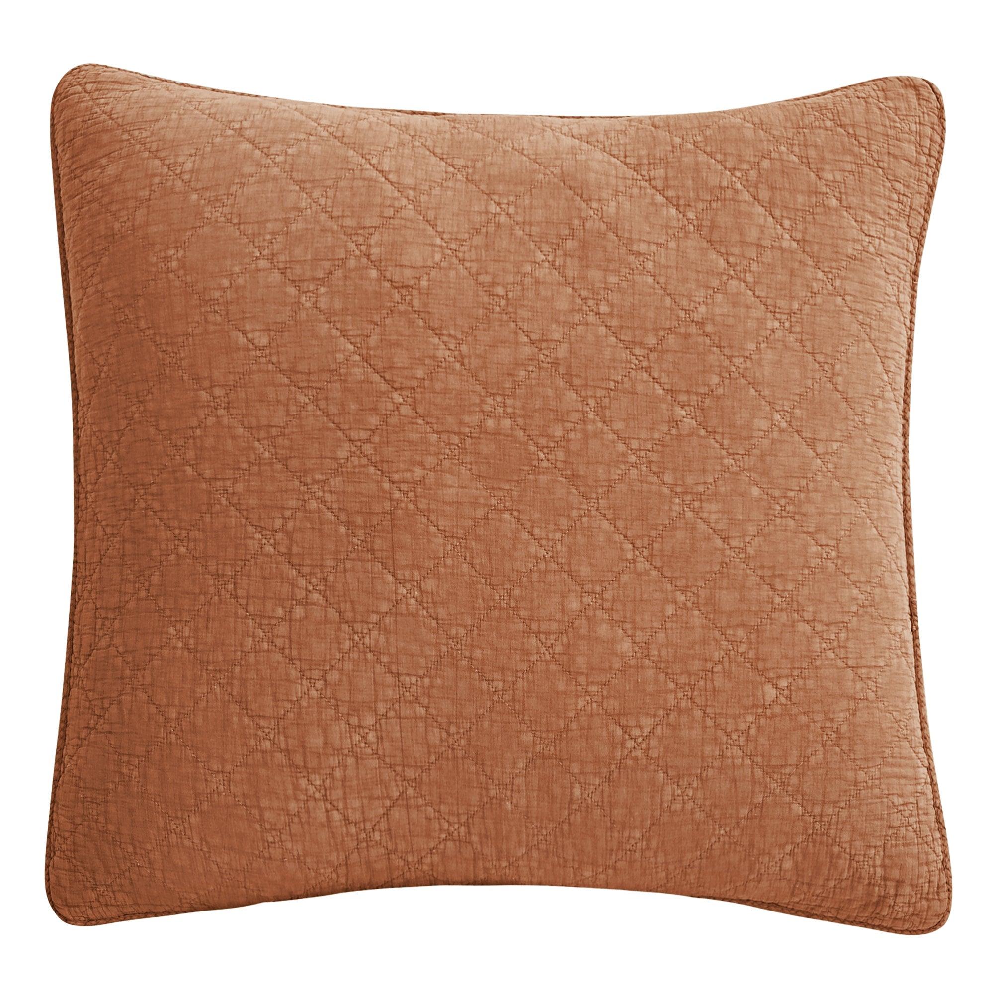 Copper Cotton Stonewashed Gauze Euro Sham - Your Western Decor