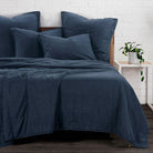 Dark Navy Blue Stonewashed Canvas Coverlet - Your Western Decor