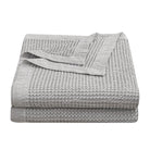 Waffle Weave Cotton Coverlet in light grey - Your Western Decor