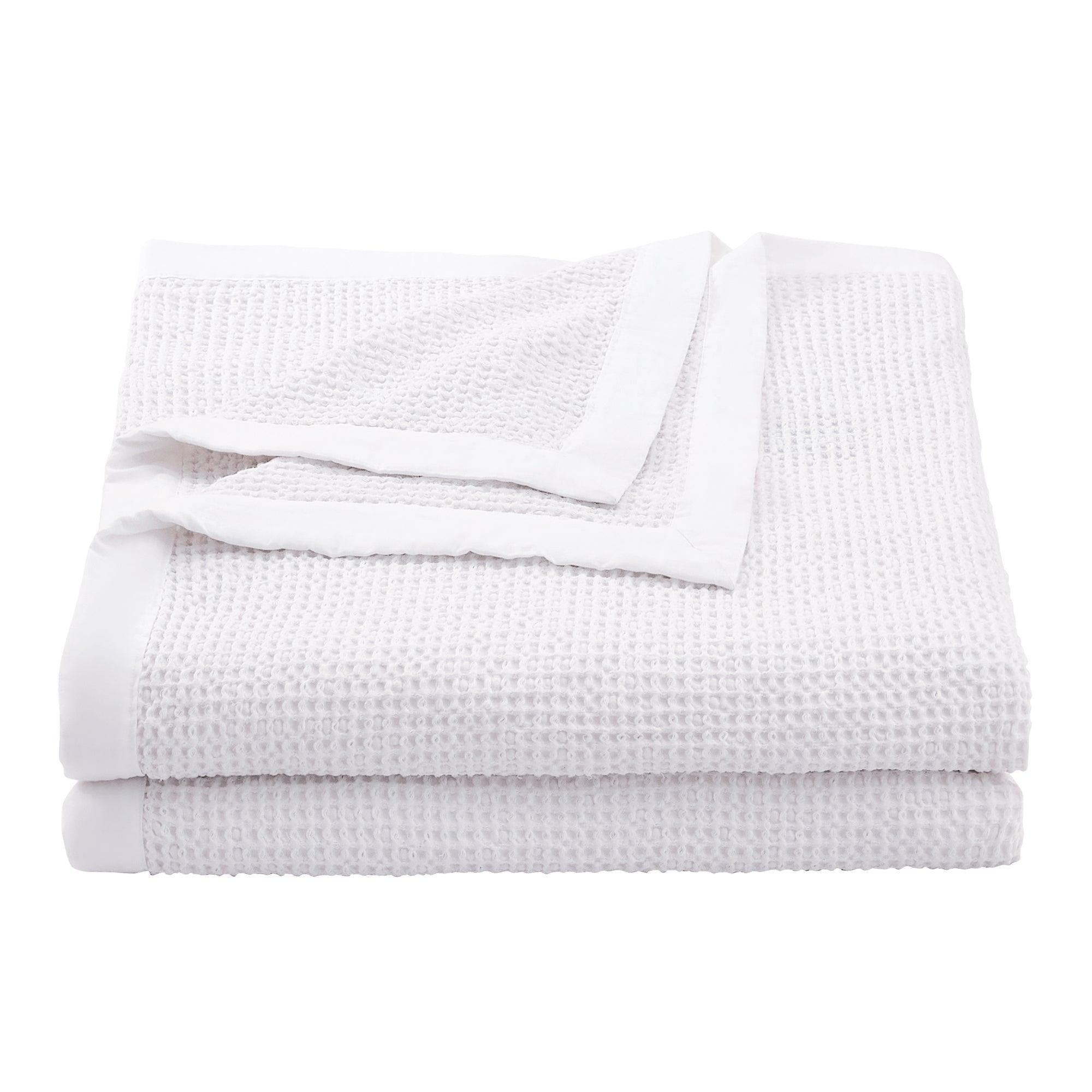 Waffle Weave Cotton Coverlet in white - Your Western Decor