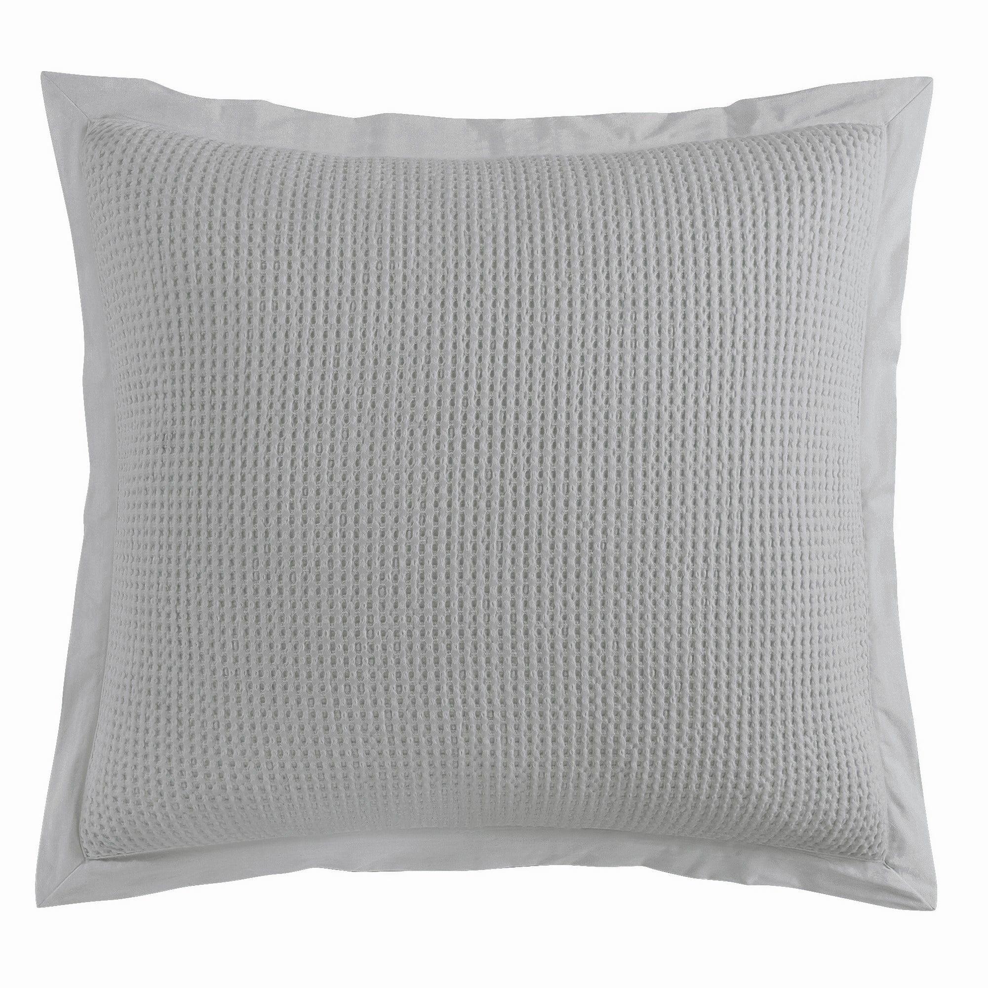 Waffle Weave Euro Sham in light grey - Your Western Decor