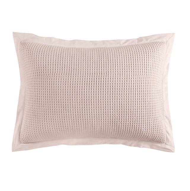 Waffle Weave Pillow Sham in light blush - Your Western Decor