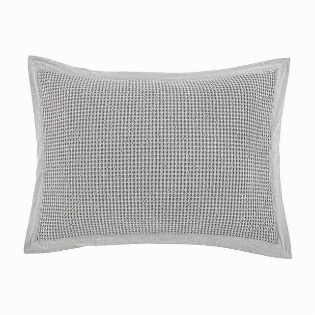 Waffle Weave Pillow Sham in light grey - Your Western Decor