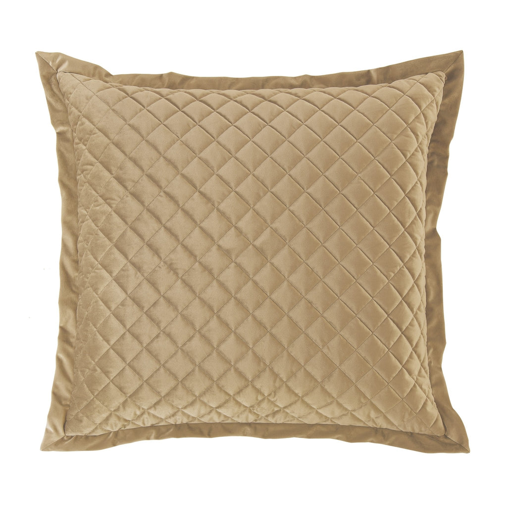 Velvet Diamond Quilted Euro Sham in Oatmeal from HiEnd Accents