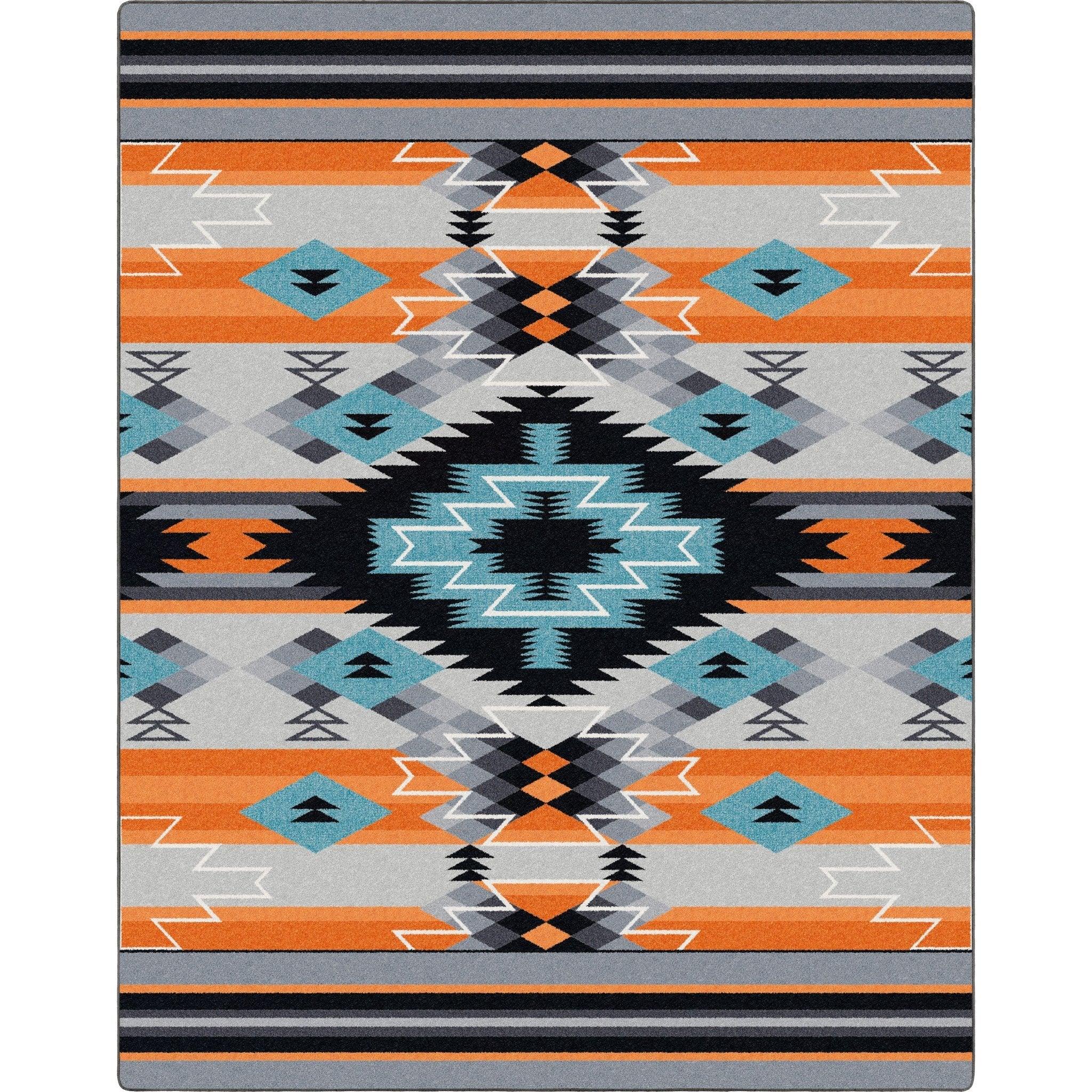 Fire Radio Waves Rug 11X13 - Your Western Decor