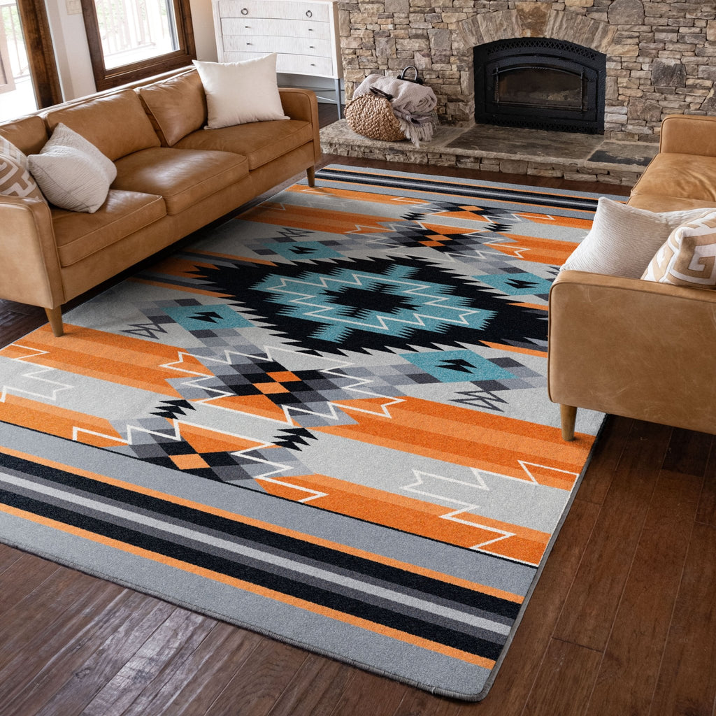 Fire Radio Waves Rug Collection - Your Western Decor