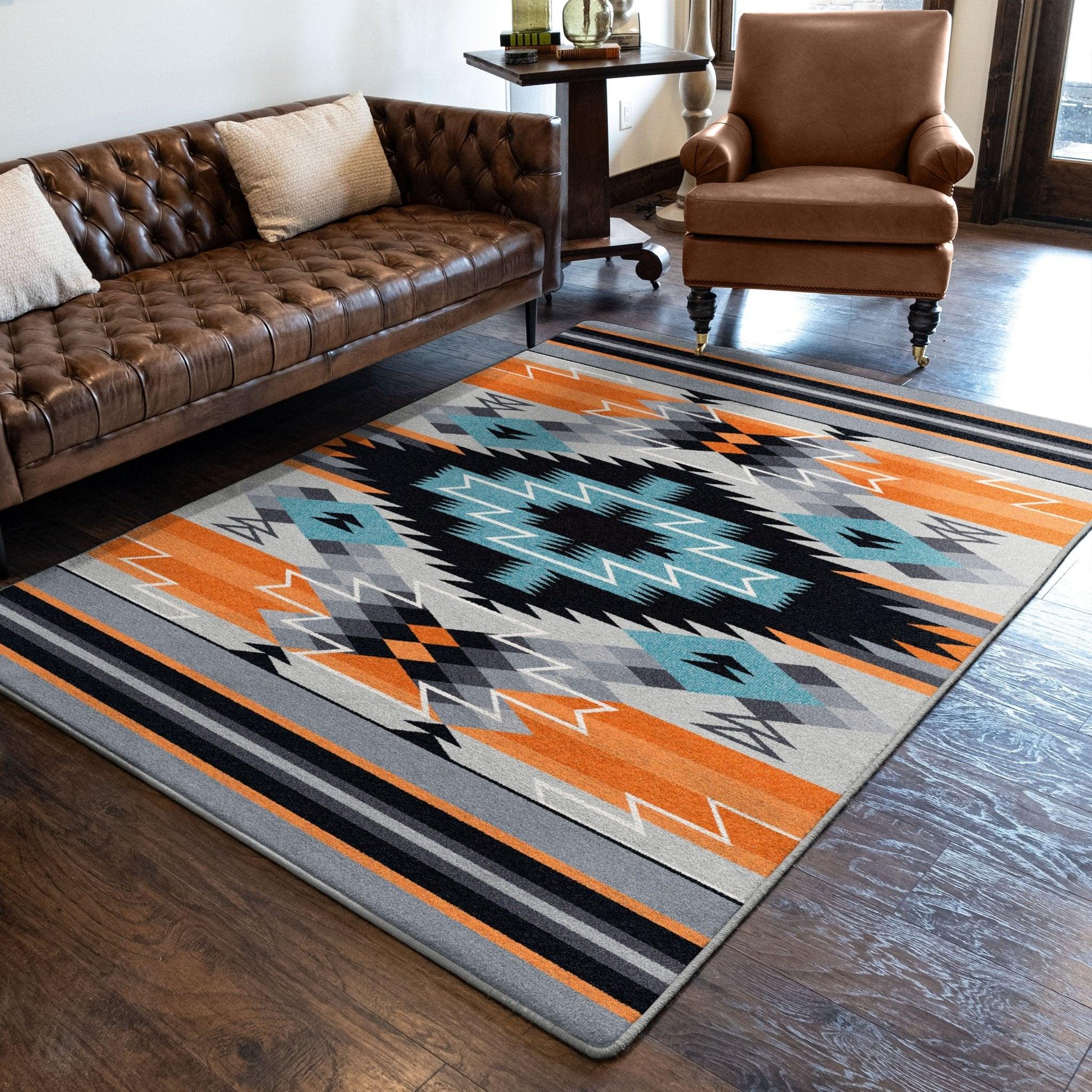 Fire Radio Waves Rug Collection - Your Western Decor